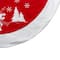 46" Red & White Reindeer Embroidered Christmas Tree Skirt